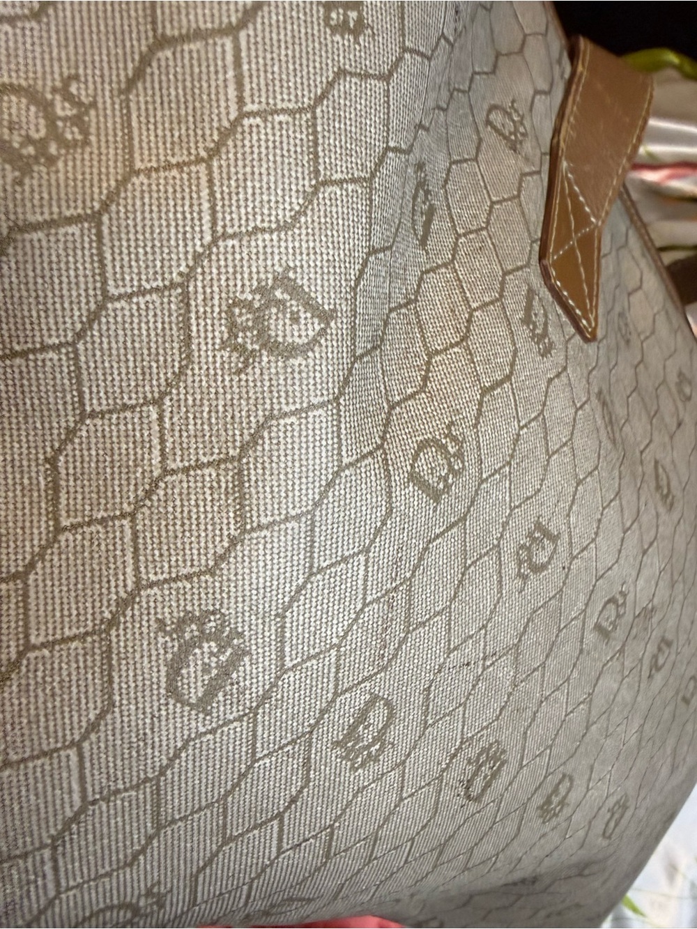 Christian Dior Vintage Monogram Canvas Shoulder Tote Bag – Made in France - Picture 2 of 15